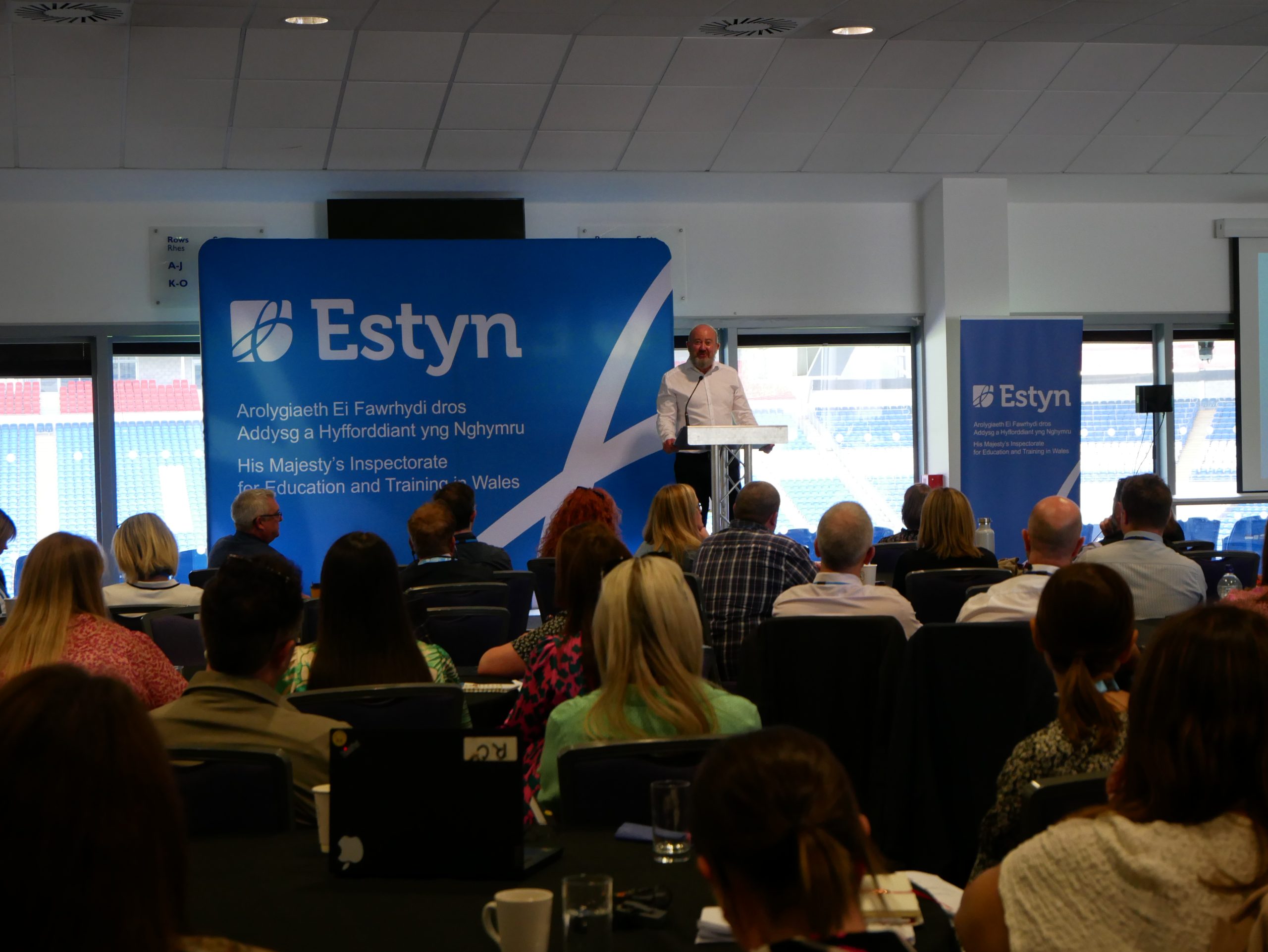 Owen Evans addresses inspectors at the latest update training for the new inspection framework.